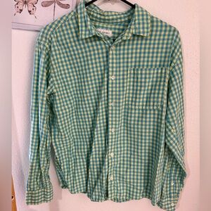 🧡10 for $20🧡 Free Assembly Green & blue Checkered Boys long sleeve shirt| XXL 18